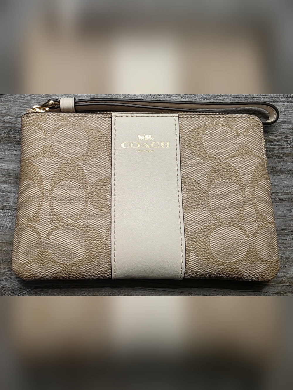 Coach Signature Canvas Wristlet